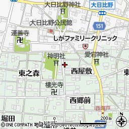 愛知県一宮市浅井町西海戸新田周辺の地図