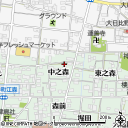 愛知県一宮市浅井町江森中之森7周辺の地図
