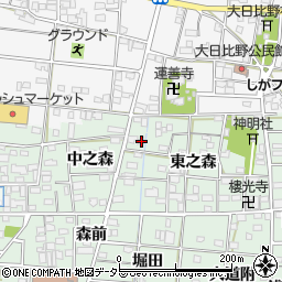愛知県一宮市浅井町江森中之森12周辺の地図