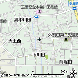 愛知県一宮市木曽川町外割田西郷中88周辺の地図