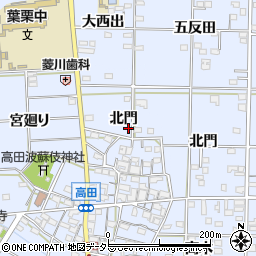 愛知県一宮市高田北門46周辺の地図