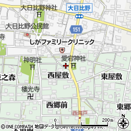 愛知県一宮市浅井町西海戸形人383-1周辺の地図