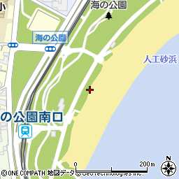 神奈川県横浜市金沢区海の公園周辺の地図