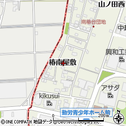 愛知県犬山市羽黒新田椿南屋敷周辺の地図