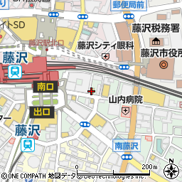 松屋藤沢南口店周辺の地図