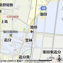 愛知県犬山市池田周辺の地図