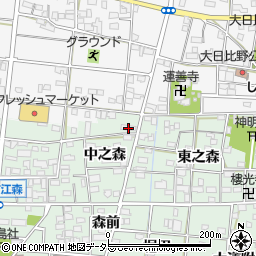 愛知県一宮市浅井町江森中之森8周辺の地図