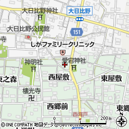 愛知県一宮市浅井町西海戸形人383周辺の地図