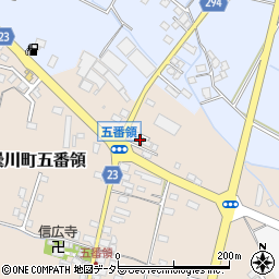 滋賀県高島市安曇川町五番領144周辺の地図