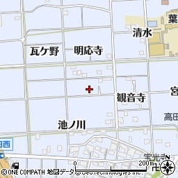 愛知県一宮市高田明応寺112周辺の地図