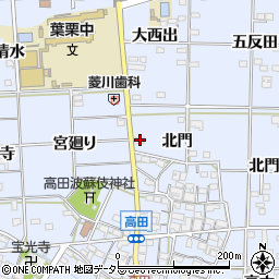 愛知県一宮市高田北門33周辺の地図