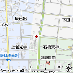 愛知県一宮市浅井町大日比野向エ72周辺の地図