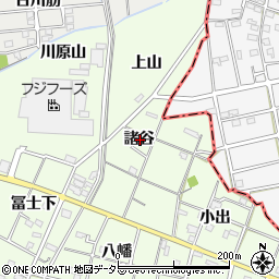 愛知県一宮市瀬部諸谷周辺の地図