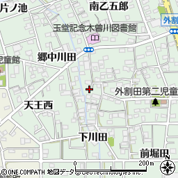 愛知県一宮市木曽川町外割田西郷中86周辺の地図