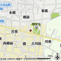 愛知県一宮市浅井町河端（郷裏）周辺の地図