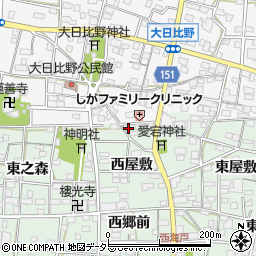 愛知県一宮市浅井町西海戸形人384-1周辺の地図