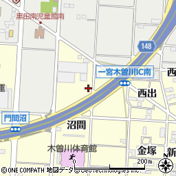 愛知県一宮市木曽川町門間沼梯周辺の地図