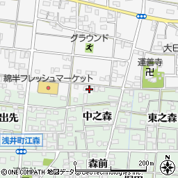 愛知県一宮市浅井町大日比野如来堂164周辺の地図