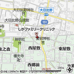 愛知県一宮市浅井町西海戸形人383-2周辺の地図
