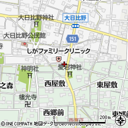 愛知県一宮市浅井町西海戸形人385-1周辺の地図
