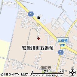 滋賀県高島市安曇川町五番領176-4周辺の地図