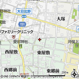 愛知県一宮市浅井町西海戸東屋敷1-2周辺の地図
