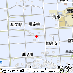 愛知県一宮市高田明応寺113周辺の地図