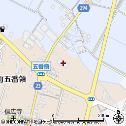 滋賀県高島市安曇川町五番領140周辺の地図