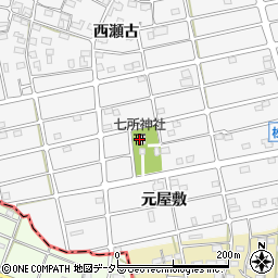 七所神社周辺の地図