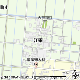 岐阜県羽島市小熊町江頭周辺の地図