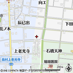 愛知県一宮市浅井町大日比野向エ64周辺の地図