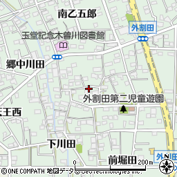 愛知県一宮市木曽川町外割田西郷中112周辺の地図