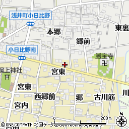 愛知県一宮市浅井町河端郷56周辺の地図