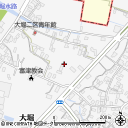 千葉県富津市大堀周辺の地図