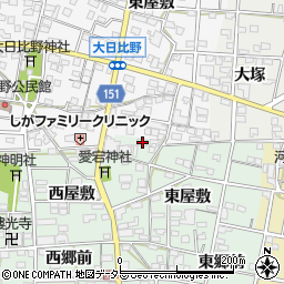 愛知県一宮市浅井町西海戸形人501周辺の地図