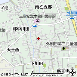 愛知県一宮市木曽川町外割田西郷中70周辺の地図