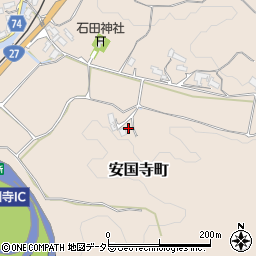 京都府綾部市安国寺町琵琶谷周辺の地図