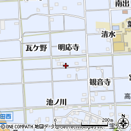 愛知県一宮市高田明応寺98周辺の地図