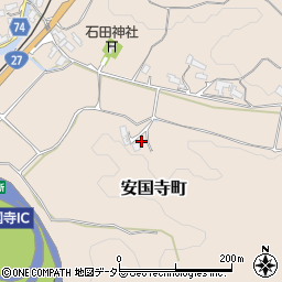 京都府綾部市安国寺町（琵琶谷）周辺の地図