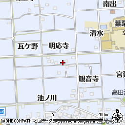 愛知県一宮市高田明応寺97周辺の地図