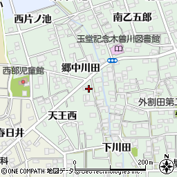 愛知県一宮市木曽川町外割田郷中川田21周辺の地図