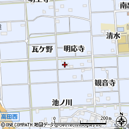 愛知県一宮市高田明応寺102周辺の地図