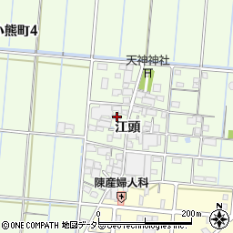 岐阜県羽島市小熊町江頭836周辺の地図