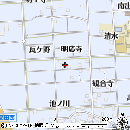 愛知県一宮市高田明応寺101周辺の地図