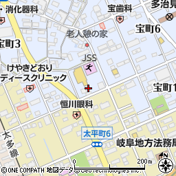 岐阜県多治見市宝町2丁目37-2周辺の地図