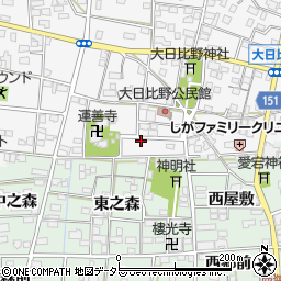 愛知県一宮市浅井町大日比野南流71周辺の地図