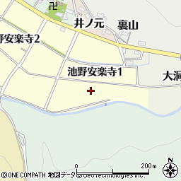 愛知県犬山市池野安楽寺1丁目周辺の地図