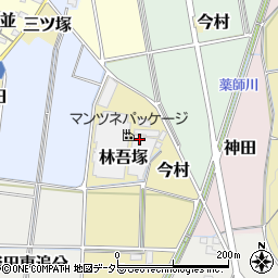 愛知県犬山市林吾塚周辺の地図