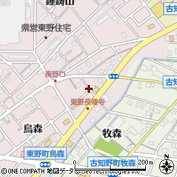 愛知県江南市東野町長幡寺周辺の地図