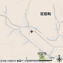 京都府綾部市星原町（岼崎）周辺の地図